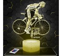 Lampe de chevet M. Pantani Cyclisme décoration Vélo Cycliste. Idée cadeau homme objet Marco P Cyclisme veilleuse adulte déco chambre. Idee cadeau noel homme original