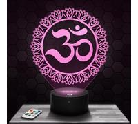 Lampe de chevet Ohm Symbole décoration collection Hindouisme Mantra Yoga Idée cadeau homme femme objet Ohm Symbole veilleuse adulte déco chambre. Idee cadeau noel homme femme original
