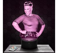 Lampe de chevet Pi nk décoration chanteuse Américaine Pop et Rock Idée cadeau homme femme objet Pi nk veilleuse adulte déco chambre idée cadeau noel homme femme original