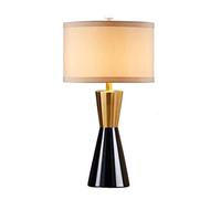 Lampe de Chevet Rétro Style Bar, Lampe de Bureau, Veilleuse, Lampe de Table En Céramique Beige, Idéale Pour Le Salon Ou Un Restaurant. Variateur Inclus./Beige/Interrupteur À Bouton-Poussoir