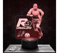 Lampe de chevet Ronal do 9 Football décoration Footballeur, Idée cadeau homme sportif objet Football veilleuse adulte déco chambre. Idée cadeau noel homme original