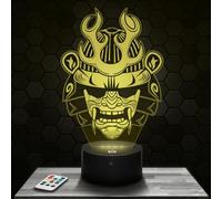 Lampe de chevet Samurai Demon Japonnais décoration Guerre. Idée cadeau homme femme objet Samurai Demon Japonnais veilleuse adulte déco chambre. Idee cadeau noel homme femme original