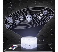 Lampe de chevet Système Solaire décoration collection Astronomie Planète Espace Idée cadeau homme femme objet Système Solaire veilleuse adulte déco chambre. Idee cadeau noel homme femme original TOP