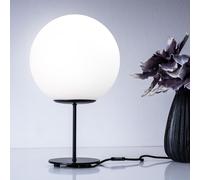 Lampe de table LED Lampe d'appoint Lampe de chevet Chambre à coucher Lampe de salon, boule de verre métallique, 11W 1055lm blanc chaud, H 41,5 cm