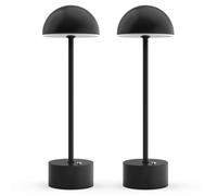 tomons Lampe de Chevet Tactile Lot de 2 Sans Fil LED, Température de Couleur Ajustable, Lampe de Table LED, Noir Noir G