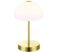 Lampe de Table Accumulateur Luminaire Chevet LED Laiton Glas Opale Blanc Tactile