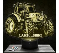 Lampe de chevet Tracteur Agricole Lambo décoration collection miniature 1 32. Idée cadeau homme objet Tracteur Agricole Lambo veilleuse adulte déco chambre. Idee cadeau noel homme original TOP
