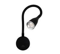 Lampe de chevet 'Tulipano I' 4,5 W, lampe de lecture USB, luminaire de lit, noir blanc, coloris : noir