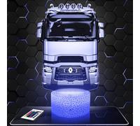 Lampe de chevet, Veilleuse Tactile Camion Routier Truck Lampe 3D LED illusion, Idée cadeau Noël anniversaire garçon et fille Lampe de nuit chambre d'enfant ou adulte TOP