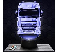Lampe de chevet, Veilleuse Tactile Camion Routier Truck Lampe 3D LED illusion, Idée cadeau Noël anniversaire garçon et fille Lampe de nuit chambre d'enfant ou adulte TOP