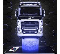 Lampe de chevet, Veilleuse Tactile Camion Routier Truck Lampe 3D LED illusion, Idée cadeau Noël anniversaire garçon et fille Lampe de nuit chambre d'enfant ou adulte TOP