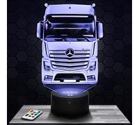 Lampe de chevet, Veilleuse Tactile Camion Routier Truck Lampe 3D LED illusion, Idée cadeau Noël anniversaire garçon et fille Lampe de nuit chambre d'enfant ou adulte TOP