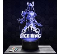 Lampe de chevet - Veilleuse Tactile Jeux Vidéo The Ice King Lampe 3D LED illusion, Idée cadeau Noël anniversaire garçon et fille Veilleuse de nuit chambre d'enfant ou adulte TOP