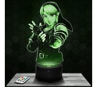 Lampe de chevet, Veilleuse Tactile Link. Z Lampe 3D LED illusion, Idée cadeau Noël anniversaire garçon et fille Lampe de nuit chambre d'enfant ou adulte TOP