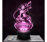 Lampe de chevet, Veilleuse Tactile LOL Ji nx Lampe 3D LED illusion, Idée cadeau Noël anniversaire garçon et fille plaque lumineuse chambre d'enfant ou adulte TOP