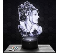 Lampe de chevet - Veilleuse Tactile Mylene F. Lampe 3D LED illusion, Idée cadeau Noël anniversaire garçon et fille chambre d'enfant ou adulte TOP