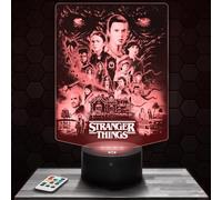 Lampe de chevet - Veilleuse Tactile Stranger Lampe 3D LED illusion, Idée cadeau Noël anniversaire garçon et fille Lampe de nuit chambre d'enfant ou adulte TOP