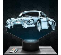 Lampe de chevet, Veilleuse Tactile Voiture A 110 Lampe 3D LED illusion, Idée cadeau Noël anniversaire garçon et fille Lampe de nuit chambre d'enfant ou adulte