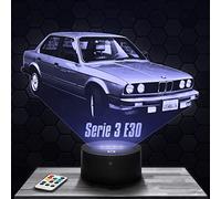 Lampe de chevet, Veilleuse Tactile Voiture Serie 3 E30 Lampe 3D LED illusion, Idée cadeau Noël anniversaire garçon et fille Lampe de nuit chambre d'enfant ou adulte TOP