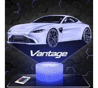 Lampe de chevet, Veilleuse Tactile Voiture supercar A. Martin Vantage Lampe 3D LED illusion, Idée cadeau Noël anniversaire garçon et fille Lampe de nuit chambre d'enfant ou adulte TOP