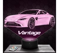 Lampe de chevet, Veilleuse Tactile Voiture supercar A. Martin Vantage Lampe 3D LED illusion, Idée cadeau Noël anniversaire garçon et fille Lampe de nuit chambre d'enfant ou adulte TOP