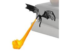 Lampe De Coin Pour Bibliothèque Dragon Statue Décorative Dragon Crachant Du
