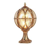 Lampe de colonne de boule de verre antirouille de poteau de patio européen classique Victoria étanche extérieur pilier lampe moulage sous pression en aluminium Globe paysage luminaire cour Villa terr