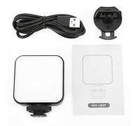 Lampe de Conférence Vidéo 36 Lampes LED, Clip Portable Noir, Lumière Ajustable 5 Niveaux, Batterie Intégrée - Éclairage Doux et Uniforme, Usage Télétravail et Streaming