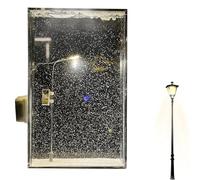 Lampe de contes de neige 2025 - Lampe de rue romantique pour décoration de chambre à coucher - Paysage enneigé - Veilleuse de Noël faite à la main pour garçons et filles - Lampe de table romantique