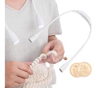 Lampe de cou LED - Lampe à tricoter mains libres, torche au crochet rechargeable | Structure d'aide à la lecture portable légère, dispositif d'éclairage de protection des yeux doux, travail de bricola