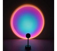Lampe de coucher de soleil, projection à 350°, lumières LED romantiques, projecteur arc-en-ciel pour salon, fête, chambre à coucher