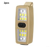 Lampe de Course à Clip 2 Packs: pour lumière LED 450 Lumens Rechargeable 7 Modes pour Jogging Chien Randonnée Étanche IPX6(yellow)