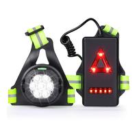Lampe de Course à Pied, 7 LED Éclairage pour Course Super Lumineux et Léger | Lumiere pour Courir Étanche avec Bandes Réfléchissantes, 10H d'Autonomie Max pour Course/Urgence/Marche/Vélo