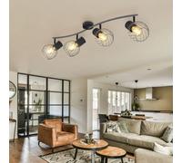 Lampe de Couverture Metall-Käfig 4-Flammig Éclairage Spot Spots Mobile