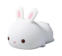 Lampe de crèche Lampe lapin en silicone rechargeable avec contrôle | Veilleuse pour enfants pour maison, chambre, crèche, table de chevet, jardin