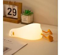 Lampe de crise existentielle en forme de canard - Veilleuse rechargeable et spongieuse pour enfants, lampes plates allongées, cadeaux amusants pour les amateurs de canard, décoration de dortoir