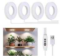 Lampe de croissance - Lampes horticoles pour plantes plafond d'intérieur 192 LED à spectre complet horticole Halo Minuterie 3/9/12