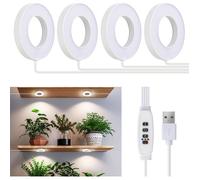 Lampe de croissance - Lampes horticoles pour plantes plafond d'intérieur 192 LED à spectre complet horticole Halo Minuterie 3/9/12