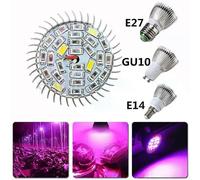 Lampe de croissance LED GU10 18 W 28 W, spectre complet, lampe E27 pour plantes d'intérieur, UV/IR