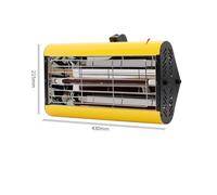 Lampe de cuisson for peinture voiture, lampe mobile infrarouge à ondes courtes portative, tube industrielle, haute température Forte Pénétration(1 UK)