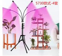 lampe de culture à 4 têtes avec trépied ajustable Lampe de culture à spectre complet 10 niveaux de luminosité Rouge & Bleu 3 modes d'éclairage Fonction minuterie Tuyau flexible 360�� pour semis, flora