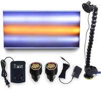 Lampe de débosselage pour Voiture, Panneau de ligne LED for débosselage sans peinture, double bande, outil de réparation de débosselage sans peinture, panneau réflecteur avec support de réglage, panne