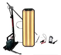 Lampe de Débosselage Robuste de 95 cm, Panneau Réfléchissant LED pour Débosselage sans Peinture, avec Support Réglable (Pile Non Incluse), 6 LED à Intensité Variable Black