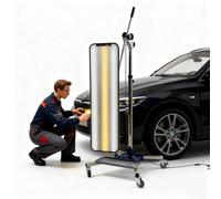 Lampe de débosselage sans peinture LED 36,6×10,2", 6 couleurs, 3 zones réglables, réflecteur à bosse haute luminosité, support ajustable, alimentation 12V/110-220V pour debosselage carrosserie