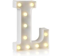 Lampe de décoration LED en forme de lettres et chiffres de l'alphabet Anso pour la maison, fête d'anniversaire, événement, éclairage de nuit 22 cm (L)