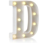 Lampe de décoration LED en lettres et chiffres de l'alphabet anso pour la maison, fête d'anniversaire, événement, éclairage de nuit 22cm (D)