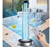 Lampe de désinfection UVC,désinfectant à lumière UVC avec télécommande,38W/100W,lampe UV de stérilisation de désinfection à domicile,bureaux,écoles,zones pour animaux de compagnie Lampe germicide UV