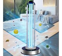 Lampe de désinfection UVC,désinfectant à lumière UVC avec télécommande,38W/100W,lampe UV de stérilisation de désinfection à domicile,bureaux,écoles,zones pour animaux de compagnie Lampe germicide UV