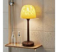 Lampe de douche - Lampe de salle de bain étanche avec projecteur de vagues de l'océan 16 couleurs, lampe de douche rechargeable avec écran tactile et télécommande, lampe de chevet sans fil pour douche