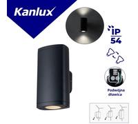 Lampe de façade EL 2GU10 B 2xmax 10W IP54 double ZEVI 38882